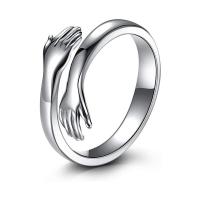 Zinklegierung Fingerring , Hand, Platinfarbe platiniert, unisex & einstellbar, verkauft von PC