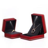 Jewelry Gift Box, Plastic, with Velveteen, dustproof & with LED light 