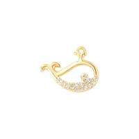 Colgante de Micro Pavé de Zirconía Cúbica, metal, allena, chapado en color dorado, Joyería & micro arcilla de zirconia cúbica & para mujer, dorado, 11x13mm, Vendido por UD