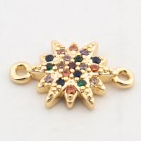 Cubic Zirconia Micro Pave Brass Connector, high quality gold color plated, DIY & micro pave cubic zirconia Approx 2mm 