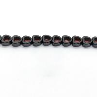 Las Perlas De Hematites Sin Magnético, Hematite, Corazón, pulido, Bricolaje & hueco, Negro, 8mm, longitud:aproximado 40 cm, Vendido por Sarta