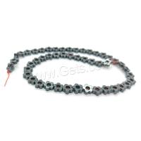 Las Perlas De Hematites Sin Magnético, Hematite, Flor, pulido, Bricolaje & diverso tamaño para la opción, Negro, longitud:aproximado 40 cm, Vendido por Sarta