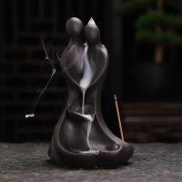 Incense Smoke Flow Backflow Holder Ceramic Incense Burner, Porcelain, handmade, for home and office & durable & multifunctional 