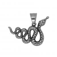 Pendentifs d'animaux en acier inoxydable , Acier inoxydable 316, serpent, Vintage & unisexe, couleur originale Vendu par PC