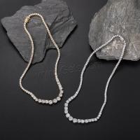 Zirkonia Micro Pave Schmucksets Messing, unterschiedliche Länge der Wahl & unisex & verschiedene Stile für Wahl & Micro pave Zirkonia, keine, verkauft von PC