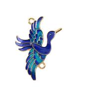 Hair Stick Findings, Zinc Alloy, Bird, 18K gold plated, DIY & enamel 