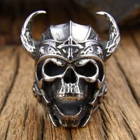 Anillo de dedo de acero Titanium de, Partículas de acero, Calavera, pulido, Joyería & diverso tamaño para la opción & para hombre, Vendido por UD