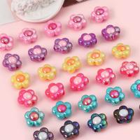 メッキ　アクリル ビーズ, アクリル, 花形, DIY, 無色 穴:約 2.7mm, 4パソコン/バッグ, 売り手 バッグ