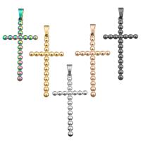 Stainless Steel Cross Pendants, 304 Stainless Steel, Vacuum Ion Plating, DIY 