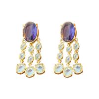 Crystal Drop Earring, Zinc Alloy, with Crystal, fashion jewelry & for woman & with rhinestone 