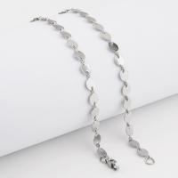 Stainless Steel Chain Necklace, 304 Stainless Steel, polished, DIY & Unisex, original color Approx 19.69 Inch 