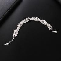 Zinc Alloy Rhinestone Bracelets, with 3.5cm extender chain, plated, fashion jewelry & with rhinestone 15mm .5 cm 