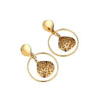 Iron Drop Earring, gold color plated & for woman & hollow, 30-70mm 