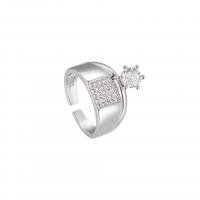 Cubic Zirconia Micro Pave Brass Finger Ring, fashion jewelry & micro pave cubic zirconia & for woman 