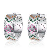 Cubic Zirconia Micro Pave Brass Earring, fashion jewelry & micro pave cubic zirconia & for woman 