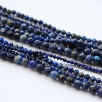 Natural Lapis Lazuli Beads, Round, polished, DIY & faceted, blue Approx 39 cm 