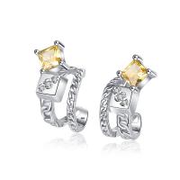 Cubic Zirconia Micro Pave Brass Earring, fashion jewelry & micro pave cubic zirconia & for woman 