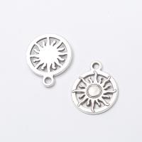 Zinc Alloy Flat Round Pendants, plated, DIY 