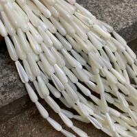 Trochus Beads, Teardrop, polished, DIY white Approx 39 cm 