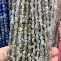 Perles en labradorite, pepite, poli, DIY, gris Environ Vendu par brin