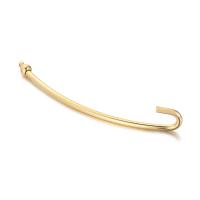 304 Edelstahl Während Hook, Vakuum-Ionen-Beschichtung, DIY, goldfarben, 60x2mm, verkauft von PC