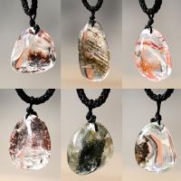 Natural Quartz Pendants, Green Phantom Quartz, irregular, DIY, Random Color mm 