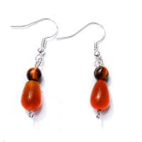 Gemstone Drop Earring, Iron, with Gemstone, Teardrop, fashion jewelry 45mm 