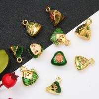 Zinc Alloy Enamel Pendants, Rice Dumpling, plated, DIY  