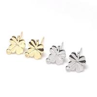 Brass Earring Stud Component, high quality plated, fashion jewelry & DIY 