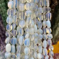 Single Gemstone Beads, Opal, Nuggets, polished, DIY, white Approx 40 cm 