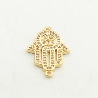 Cubic Zirconia Micro Pave Brass Connector, high quality gold color plated, DIY & micro pave cubic zirconia Approx 0.1mm 