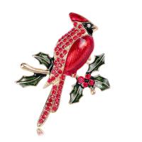 Enamel Brooch, Zinc Alloy, Bird, for woman & with rhinestone 