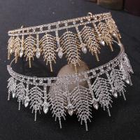 Bridal Tiaras, Zinc Alloy, with Crystal, fashion jewelry & for woman & with rhinestone Inner Approx 150mm 