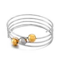 Brazalete del acero inoxidable, acero inoxidable 304, Esférico, Recubrimiento iónico al vacío, para mujer, más colores para la opción, 67x1.8mm, Vendido por UD