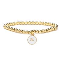 Cubic Zirconia Micro Pave Brass Bracelet, plated, fashion jewelry & micro pave cubic zirconia 4mm .5 cm 