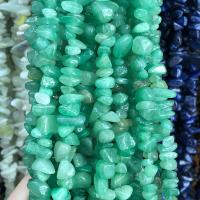 Green Aventurine Bead, Nuggets, polished, DIY, green Approx 80 cm 