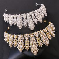 Bridal Tiaras, Zinc Alloy, with Plastic Pearl, fashion jewelry & for woman & with rhinestone Inner Approx 155mm 