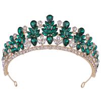 Bridal Tiaras, Zinc Alloy, with Crystal, fashion jewelry & for woman & with rhinestone Inner Approx 155mm 