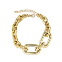 Ожерелье Мода Choker, Пластик с медным покрытием, с 2.7inch наполнитель цепи, плакирован золотом, ювелирные изделия моды & Женский, длина:Приблизительно 13.8 дюймовый, продается PC