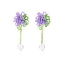 Glass Seed Beads Earring, Seedbead, with Zinc Alloy, handmade, fashion jewelry & for woman 