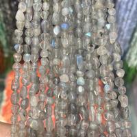 Perles en labradorite, pepite, poli, DIY, gris Environ 40 cm, Vendu par brin