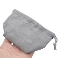 Sac cadeau velours, velours de coton, Anti-poussière & multifonctionnel, gris Vendu par PC