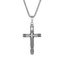 Stainless Steel Cross Pendants, 316L Stainless Steel, vintage & DIY & for man & blacken, original color 