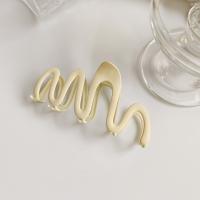 Clips de Garra, aleación de zinc, para mujer, beige, 120mm, Vendido por UD