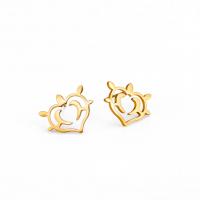 Stainless Steel Stud Earring, 304 Stainless Steel, Vacuum Ion Plating, fashion jewelry & for woman & hollow 