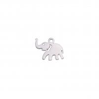 Edelstahl Tier Anhänger, 304 Edelstahl, Elephant, Vakuum-Ionen-Beschichtung, Modeschmuck & DIY, keine, 10.6x8.2mm, verkauft von PC