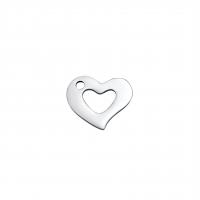 Stainless Steel Heart Pendants, 304 Stainless Steel, Vacuum Ion Plating, fashion jewelry & DIY & hollow 