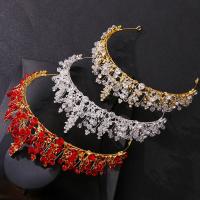 Bridal Tiaras, Zinc Alloy, handmade, fashion jewelry & for woman & with rhinestone Inner Approx 160mm 