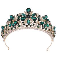 Bridal Tiaras, Zinc Alloy, with Crystal, fashion jewelry & for woman & with rhinestone Inner Approx 150mm 