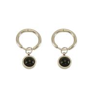 Boucles d'oreilles en acier titane, avec Pierre naturelle, bijoux de mode & pour femme, couleur originale, 27mm,9mm, Vendu par paire